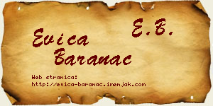 Evica Baranac vizit kartica
